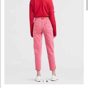Levi’s Coral Pink High Waist Mom Jeans